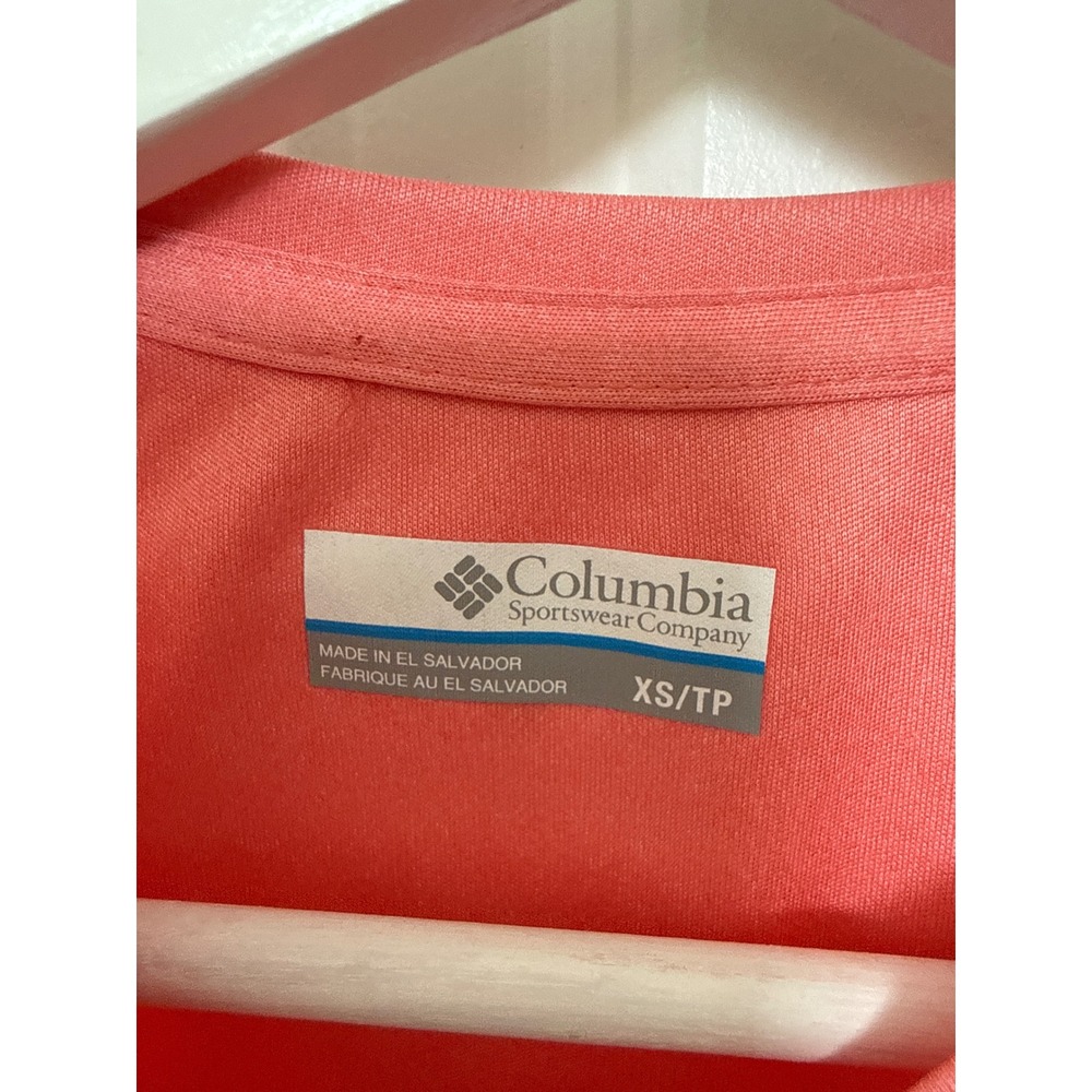 Columbia PFG Womens XS Long Sleeve Sun Shirt Coral Pink Omni-Shade Active Top - Picture 2 of 6